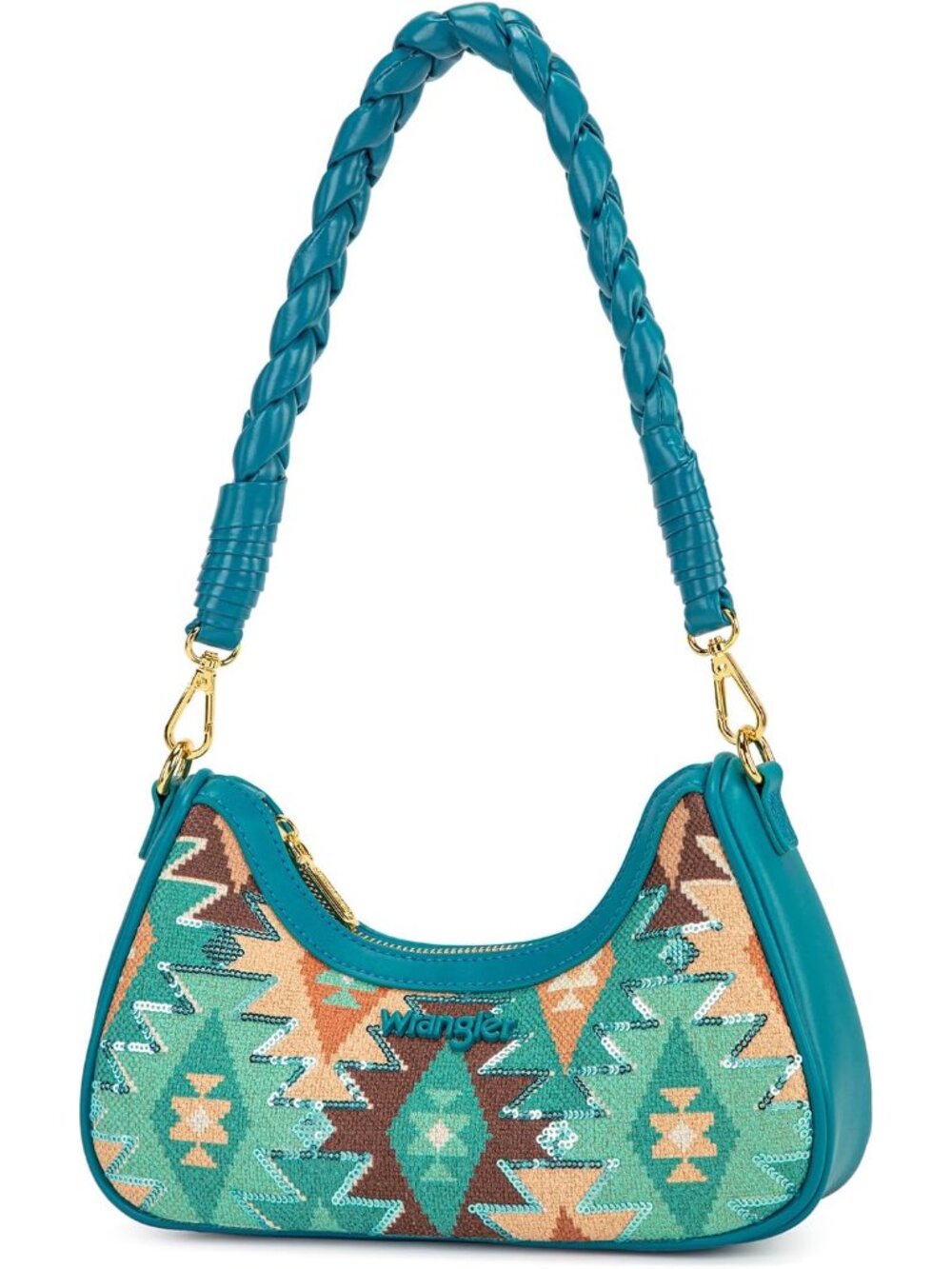 Wrangler Purse for Women Small Western Shoulder Bag Aztec Handbag with Sequin De